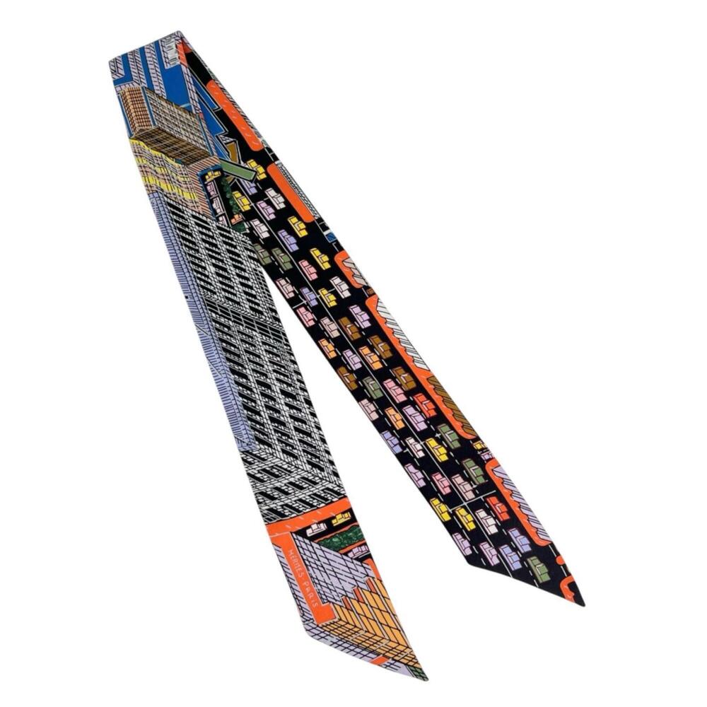 HERMES Twilly Pantin City 063969S Scarf/Muffler Silk Multicolor Women's